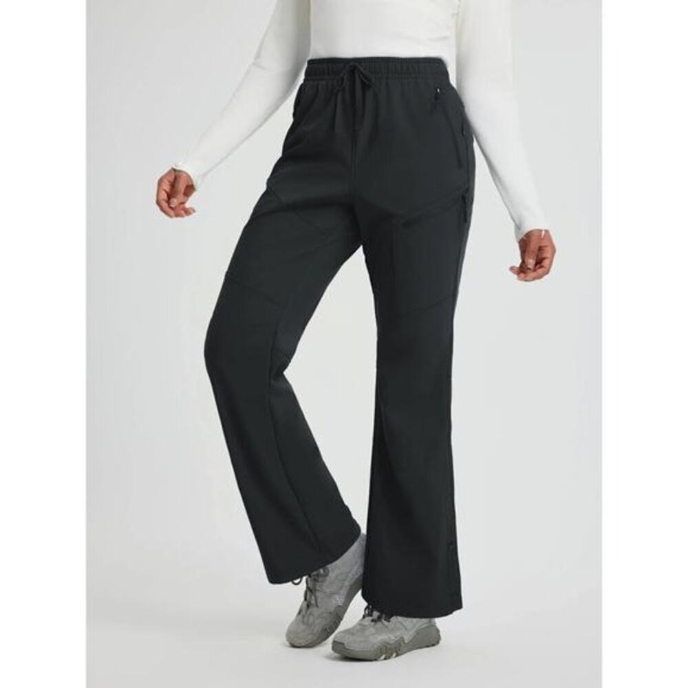 Baleaf Women's Outdoor Softshell Straight-Leg Zipper Pocket Pants Size XXL